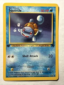1st Edition Squirtle 68/82 Team Rocket Pokemon TCG Vintage WOTC Card NM - Image 1
