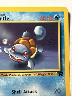 1st Edition Squirtle 68/82 Team Rocket Pokemon TCG Vintage WOTC Card NM - Image 4