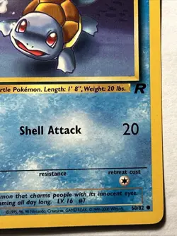 1st Edition Squirtle 68/82 Team Rocket Pokemon TCG Vintage WOTC Card NM - Image 5