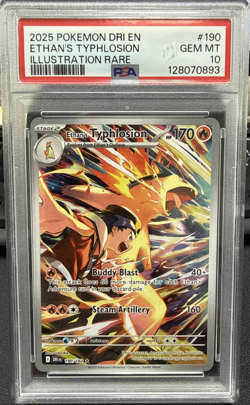 2025 Pokemon SV Destined Rivals DRI EN Ethan's Typhlosion #190/182 PSA 10 - Image 1