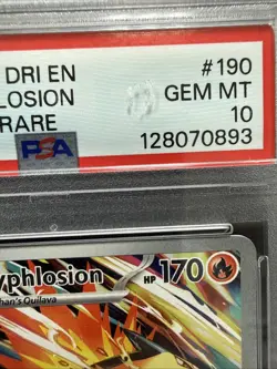 2025 Pokemon SV Destined Rivals DRI EN Ethan's Typhlosion #190/182 PSA 10 - Image 2
