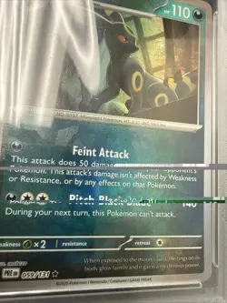 2025 POKEMON PRE EN-PRISMATIC EVOLUTIONS MASTER BALL REVERSE HOLO UMBREON PSA 10 - Image 2