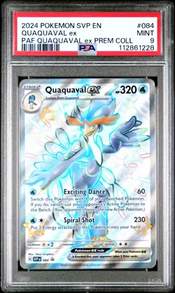 2024 POKEMON SVP EN-SV BLACK STAR PROMO #084 QUAQUAVAL EX PSA 9 - Image 1