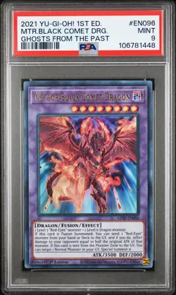 2021 YU-GI-OH! GHOSTS FROM THE PAST 1ST ED METEOR BLACK COMET DRAGON PSA 9 - Image 1