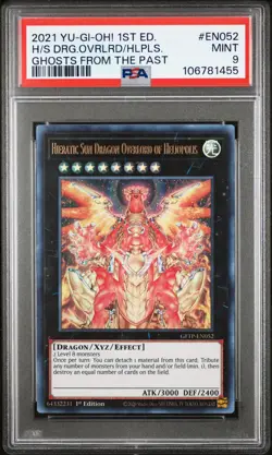2021 1ST ED #EN052 HIERATIC SUN DRAGON OVERLORD OF HELIOPOLIS PSA 9 - Image 1