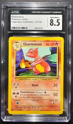 CGC 8.5 Charmeleon Legendary Collection 2002 Pokemon Card #37 - Image 1