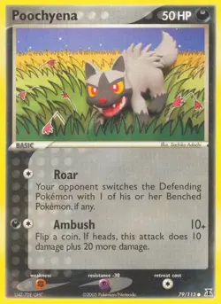 Poochyena 79/113 EX Delta Species Common Non-Holo Card Pokemon TCG NM - Image 1