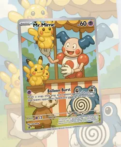 Custom Fan Art Pokemon Card Mr. Mime - Image 1