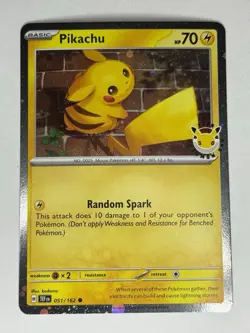 Pikachu 051/162 Pokemon Day 2026 - Anniversary Stamped NM ✨ - Image 1