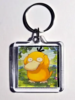 Misty & Psyduck Double-Sided Acrylic Pokemon Keychain - Kanto Trainer Charm - Image 2