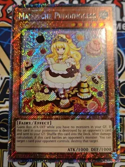 In Hand YUGIOH x1 RA04-EN186 MADOLCHE PUDDINGCESS - PLATINUM SECRET RARE 1st ED - Image 1