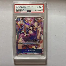 2022 ONE PIECE BOA HANCOCK #078 OP01-ROMANCE DAWN ALTERNATE ART ENGLISH PSA 10 - Image 1