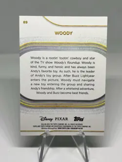 2025 Topps Chrome Disney Woody #89 Aqua Refractor /199 Toy Story Card - Image 2