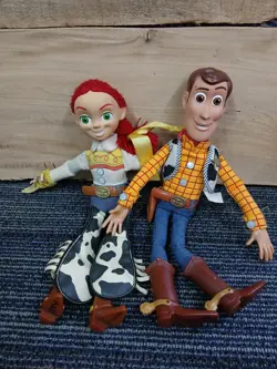 Disney Toy Story Pixar Woody And Jessie Talking Pull String Dolls Toys Works - Image 1