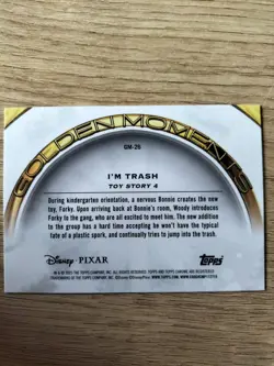 Topps Pixar - 2 Golden Moments Cards - Wall-E and Toy Story - Image 4
