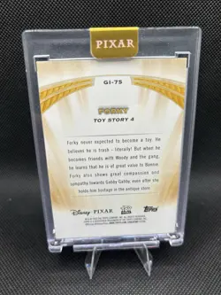 2025 Topps Pixar Gold Forky Golden Icons BLACK 8/10 #GI-75 Encased SSP Toy Story - Image 3