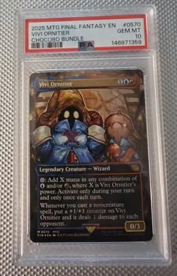PSA 10 MTG FINAL FANTASY 0570 VIVI ORNITIER CHOCOBO TRACK FOIL English Card 2025 - Image 1