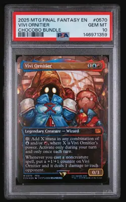 PSA 10 MTG FINAL FANTASY 0570 VIVI ORNITIER CHOCOBO TRACK FOIL English Card 2025 - Image 3