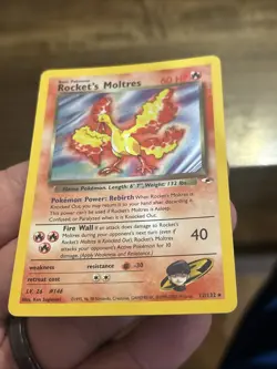 Pokemon Vintage WOTC Rockets Moltres Holo Gym Heroes #12/132 Pokemon Card - Image 3