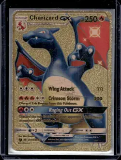 2019 Pokemon Gold Metal Card Charizard GX #SV49/SV94 - Image 1