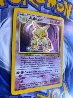 Alakazam 1/130 Base Set 2 Holo LP Vintage WOTC Pokemon Card TCG Game Collectable - Image 2