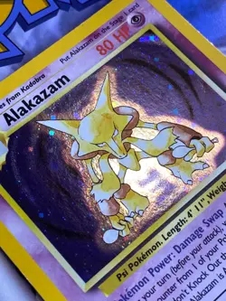 Alakazam 1/130 Base Set 2 Holo LP Vintage WOTC Pokemon Card TCG Game Collectable - Image 3