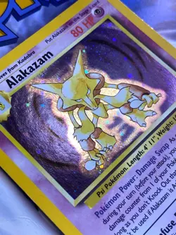 Alakazam 1/130 Base Set 2 Holo LP Vintage WOTC Pokemon Card TCG Game Collectable - Image 5