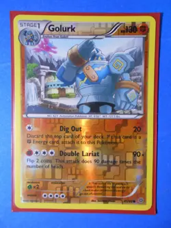 reverse holo Golurk 41/98 Pokemon card XY Ancient Origins common NM - Image 1