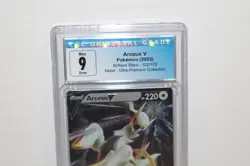 2022 Pokemon Arceus V Metal Card Ultra-Premium Collection #122/172 CGC 9 ERROR - Image 4