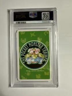 1996 Pokemon Wigglytuff Green Back Poker Playing Card Six of Clubs - PSA 9 - Image 2