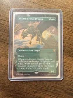 MTG Ancient Bronze Dragon BORDERLESS Battle for Baldur's Gate 369 NM non foil - Image 1