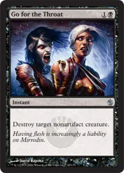 1x Go for the Throat Heavy Play MTG Magic - Kid Icarus - - Image 1