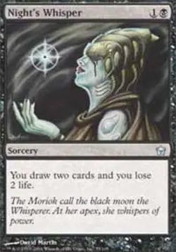 1x Night's Whisper Heavy Play MTG Magic - Kid Icarus - - Image 1