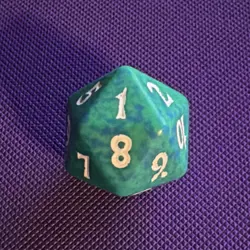 MTG Magic the Gathering Green Judgment d20 CCG single die. - Image 2