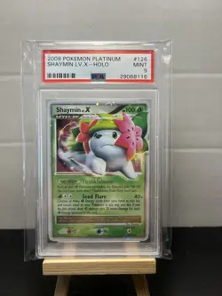 Pokemon TCG Shaymin LV.X Platinum Holo Card 126/127 Rare Holo LV.X PSA 9 - Image 1