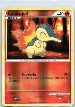 Pokemon Totodile Cyndaquil 74/95 55/95 Reverse Holo Call of Legends Card VLP-NM - Image 2