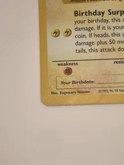 Pokemon TCG Birthday Pikachu Holo Rare Celebrations Card Mint Condition - Image 3