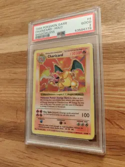 1999 WOTC Pokemon Base Set Shadowless Holo Charizard #4 PSA 2 Not 1st Edition - Image 4