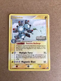 Pokemon Magneton Legend Maker Holo Stage 1 English Card 22/92 2006 STAMPED LP - Image 1