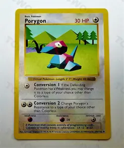 Pokemon TCG Shadowless Base Set 39/102 "Porygon" LP-NMint - Image 1