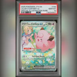 Pokemon TCG Lillie's Clefairy EX Journey Together SIR 184/159 Gem Mint PSA 10 - Image 1