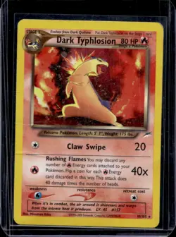 2002 Pokemon Neo Destiny Dark Typhlosion Holo #10/105 - Image 1
