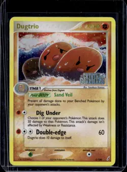 2006 Pokemon EX Crystal Guardians Dugtrio Reverse Holo #5/100 - Image 1