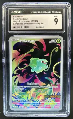 2025 Pokemon Mega Evolution Bulbasaur Promos Enhanced #133/132 CGC 9 - Image 1
