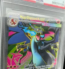 Mega Charizard X ex 109/094 PSA 9 Pokemon 2025 Phantasmal Flames PFL Me02 - Image 2