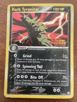 Pokemon TCG Dark Tyranitar Reverse Holo 19/109 EX Team Rocket Returns stamp HP - Image 1