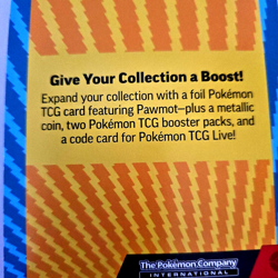 Pokemon TCG Blister 2 Booster Packs with Pawmot Metallic Coin (2024) - Image 5