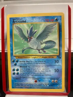 1999 Vintage Wizards Fossil Set Basic Pokemon Articuno 17/62 Rare - Image 1