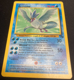 1999 Vintage Wizards Fossil Set Basic Pokemon Articuno 17/62 Rare - Image 4
