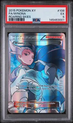 2015 Pokemon Roaring Skies Winona Full Art 108/108 PSA 5 EX - Image 1